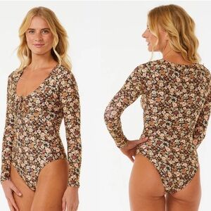 Rip Curl Sea of Dreams Long Sleeve Surf Suit One Piece swimsuit XS